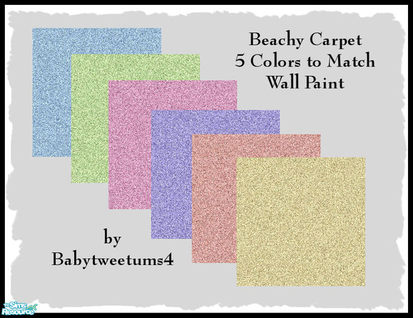 Sims 2 — Beachy Carpet by babytweetums4 — This is my set of carpet to match my Beachy Wall Paint. 6 colors include blue,