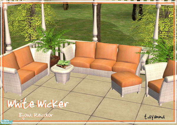 Sims 2 — White Wicker - Bijoux Recolor by tdyannd — A lovely patio set based off a free mesh over at Holy Simoly. 