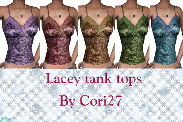 Sims 2 — Lacey tank tops by Cori27 — enjoy :)