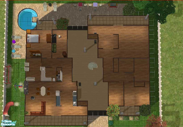 Sims 2 — Six apartment by bibinette18 — six same apartments. one partly decorated for example. 