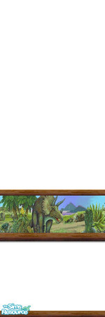 Sims 2 — Dinosaur White 1 by Lorah — Child walls - dinosaur and baby animals