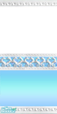 Sims 2 — Candyline Wall03 by Cloisonne — Tropical blues and greens to compliment my Candyline Bathroom.
