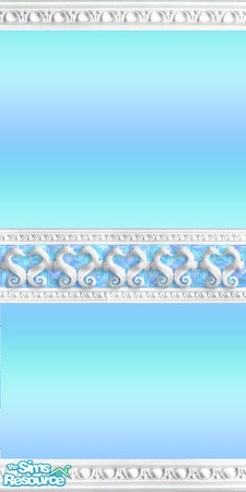 Sims 2 — Candyline wall02 by Cloisonne — Tropical blues and greens.