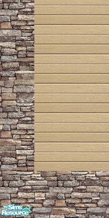 Sims 2 — Clay Vinyl With Ledgestone Left by mkoering — Vinyl & Rustic Ledgestone Siding Set. mikekoering@msn.com