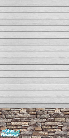 Sims 2 — White Vinyl With Rustic Ledgestone by mkoering — Vinyl & Rustic Ledgestone Siding Set. mikekoering@msn.com