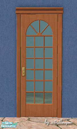 Sims 2 — Lafenetre glass door - light wood by Windkeeper — You need to download "Lafenetre glass door updated"