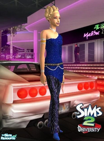 Sims 2 — *****EXCLUSIVE***** YA Blue Gliter Slant by sgoobysnacks — YA Blue Gliter Slant outfit based on a mesh by the