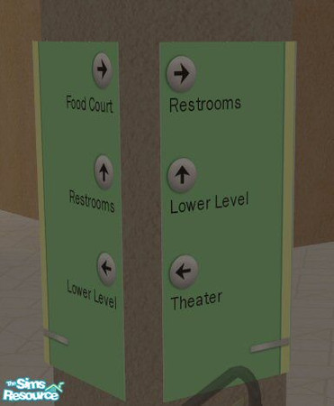 Sims 2 — Mall Directory Sign 6 by HChangeri — This set is based on a mall directory sign I saw on the net. The store