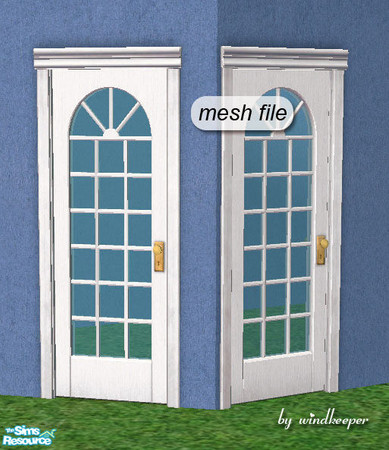 Sims 2 — Lafenetre glass door diagonal by Windkeeper — Diagonal version of "Lafenetre glass door updated".