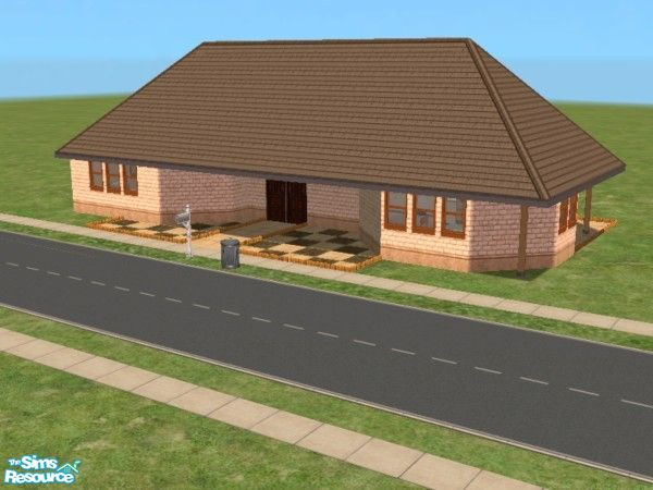 Sims 2 — Starter Home 2 by Dgandy — Great Ranch Style Starter Home. Custom walls and floors only. All other is Maxis.