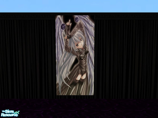 Sims 2 — Angel18 by jhardyzgurl4lyf — One of three anime pictures of the darker variety. Qortex's 2 tile poster mesh is