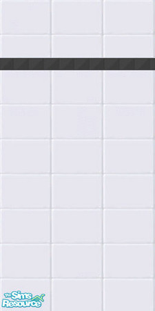 Sims 2 — Black Tiled Wall by queenmab75 — Black tiled wall. Matches the black tiled floor. Part of a set.
