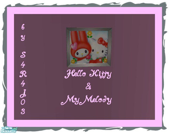 Sims 2 — HK & MM by S4R4J03 — Part of the Sanrio Picture Set.
