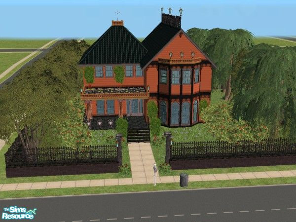 Sims 2 — Gothic Victorian by c_literati — Undecorated internally, very roomy. Special thanks to Cyclonesue and