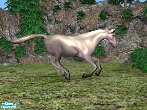 Sims 2 — Running Horse Recolour - White by Suiryuue — Hi Folks, here's some wild horses for download. I am not the