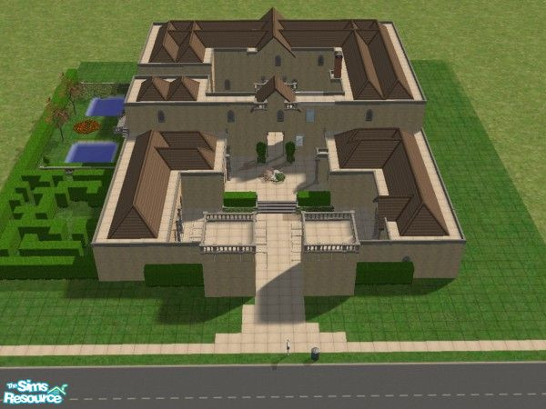 Sims 2 — Fleetstone Towers by oldmember_Samharr01 — Rambling english manor house situated around three courtyards. state