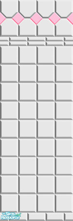 Sims 2 — Pink and White Tiles by Lorah — This pink and white tile wall may be included with homes submitted to TSR.