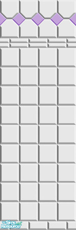 Sims 2 — Purple and White Tiles by Lorah — This purple and white tile wall may be included with homes submitted to TSR.