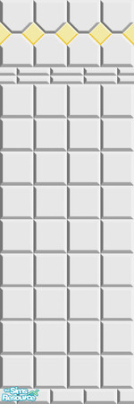 Sims 2 — Yellow and White Tiles by Lorah — This yellow and white tile wall may be included with homes submitted to TSR.