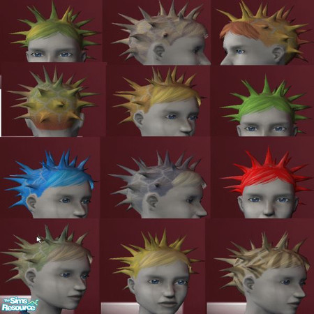 Sims 2 — Spikes Pack 1 by therulerjoyce — Full hair packs woman form toddler till adult.