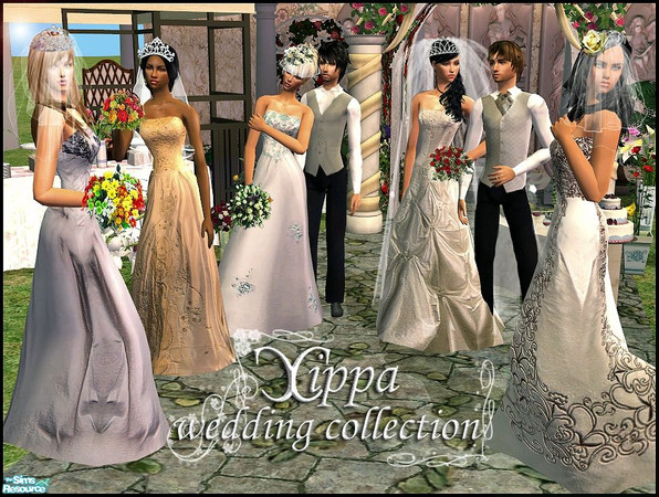Sims 2 — Wedding Collection by cippa1982 — 5 bridal outfits for female sims and 2 outfits for male sims. Be sure to