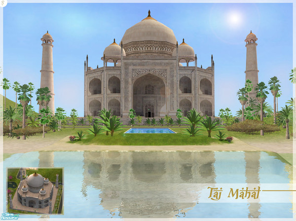 Sims 2 — Taj Mahal \'Hood deco by senemm — A realistic \'hood decoration version of Taj Mahal. - With original textures