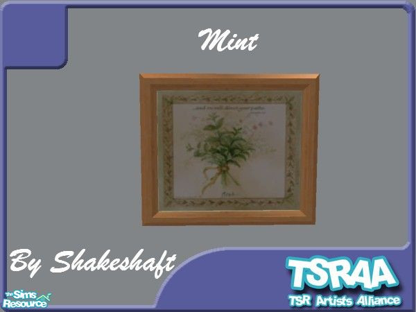 Sims 2 — Mint by TSR Archive — Mint is part of a Set of 4 Herb Pictures, Lavender, Mint, Rosemary and Thyme. ** TSRAA