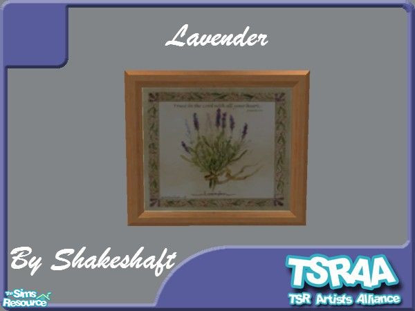 Sims 2 — Lavender by TSR Archive — Lavender is part of a Set of 4 Herb Pictures, Lavender, Mint, Rosemary and Thyme. **