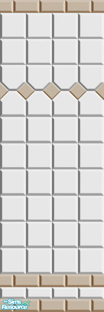 Sims 2 — Dainty Italy 3 by Lorah — Blue, pink, beige, white, tile, wallpaper, paint, flowers, teddies, all in one