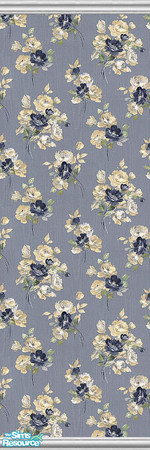 Sims 2 — Dainty Blue 3 by Lorah — Blue, pink, beige, white, tile, wallpaper, paint, flowers, teddies, all in one