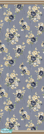 Sims 2 — Dainty Blue 2 by Lorah — Blue, pink, beige, white, tile, wallpaper, paint, flowers, teddies, all in one