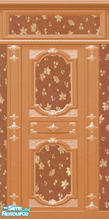 Sims 2 — Golden Oak Leaves Paneling by agnes06 — Fancy paneling with leafy fabric inserts.