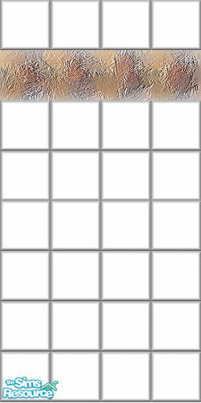 Sims 2 — Beige Burst Tile by HChangeri — White tile with a band of bursting beiges. 