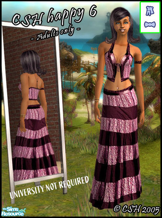 Sims 2 — CSH A happy 6 by Fairysunlight — Original and trendy, this outfit has been designed for summer evenings : long