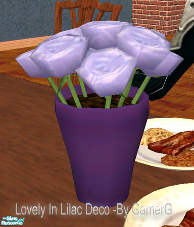 Sims 2 — Decorative Table Roses - Lilac by Gamerg — This is a set of 1 new mesh and a few recolors. It is designed for 1