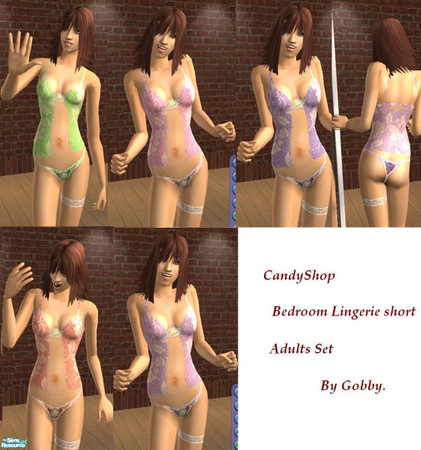 Sims 2 — Candy shop lingerie short by gobby — Great for the bedroom or as sexy underwear be classy, sassy and eligant in