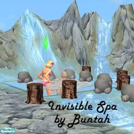 Sims 2 — Hot Springs "Spa" by buntah — This is just an invisible recolor of Maxis' VaporWare Submergence Spa,