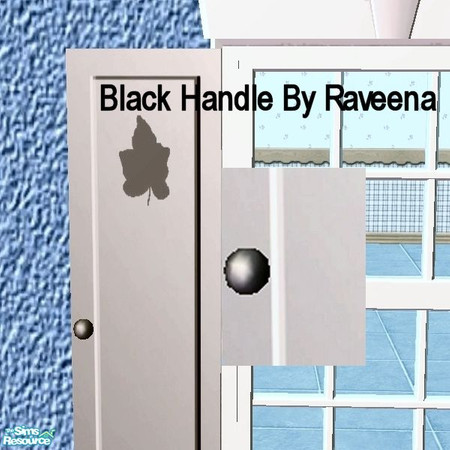 Sims 2 — Black Shutter Handle by Raveena — This is an optional handle for the shutters. If you don't want any handles