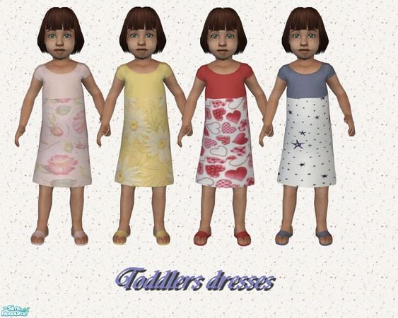 Sims 2 — Toddlers dresses by Malitia — 4 new dresses for your little girls.