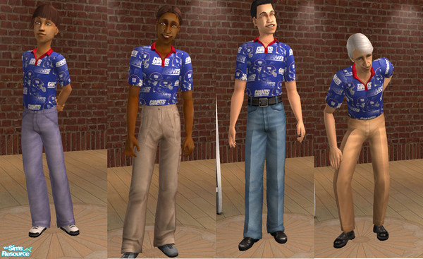 Sims 2 — Giants Male Shirts by Bayou_Babe —  