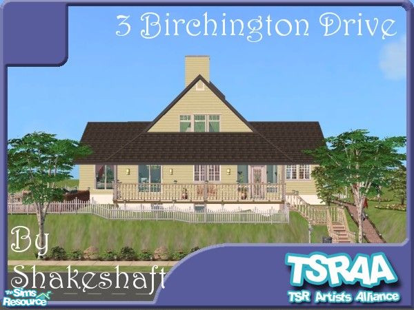 Sims 2 — 3 Birchington Drive by Shakeshaft — 3rd in the series, A family Home with 3 beds and 3 baths, large gardens with