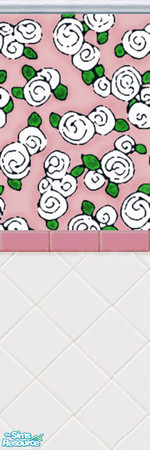 Sims 2 — Half Floral / Half Tile by novteneep — This is half the Floral and bottom diamond tiles.