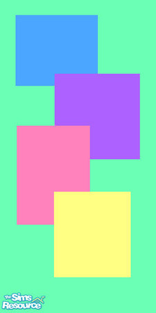 Sims 2 — squares on light green by morneau_grl27 — Light blue, yellow, pink, and purple squares on a light green