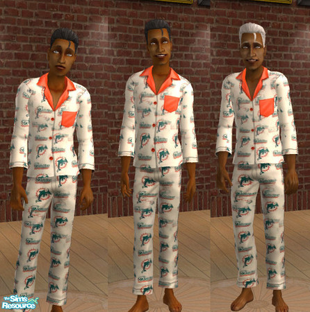 Sims 2 — Dolphins Male Pjs by Bayou_Babe —  