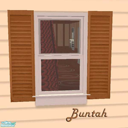 Sims 2 — Tan Weather-Beaten Shutters by buntah — These recolors require my Window Shutters mesh (and the diagonal mesh in