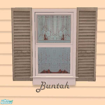 Sims 2 — Gray Weather-Beaten Shutters by buntah — These recolors require my Window Shutters mesh (and the diagonal mesh