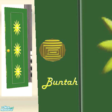 Sims 2 — Gold Handles for Window Shutters by buntah — This requires my Windows Shutters mesh and also the diagonal mesh