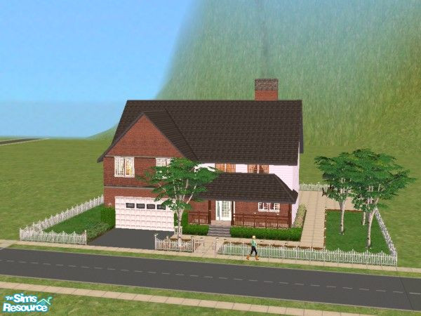 Sims 2 — 002 Oak Road by DiabloII — Is a fine villa with tow car grage and It has celler/basement tow whitch is emty so