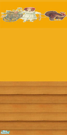 Sims 2 — tams tc 113 set 1 - Tams Wall 4 For Tc 113 by tambriah — orange wall with wood bottom & Thanksgiving