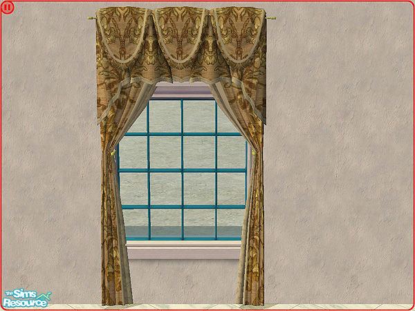 Sims 2 — Lucas Tieback Curtains Giorgio Sage by Eboluh — Set 2 of the Lucas Tieback Curtains. This set contains another